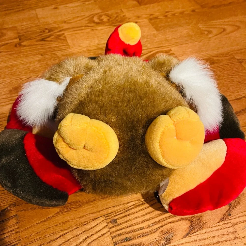 Vtg MTY international turkey plush 12”X15” multicolored Thanksgiving